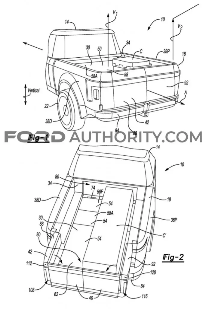 Ford Patent Extendable Cargo Bed Floor