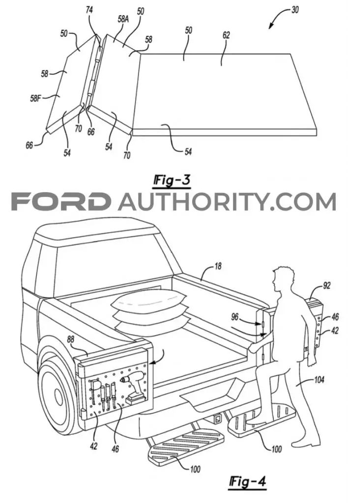 Ford Patent Extendable Cargo Bed Floor