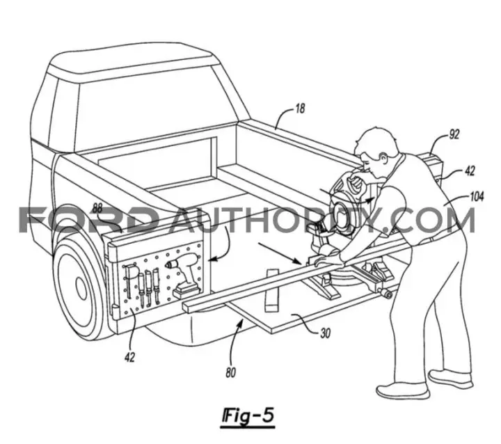 Ford Patent Extendable Cargo Bed Floor