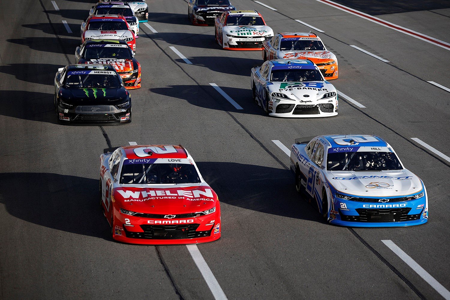 Fuel Mileage Stalls NASCAR Xfinity Ford Teams Atlanta: Video