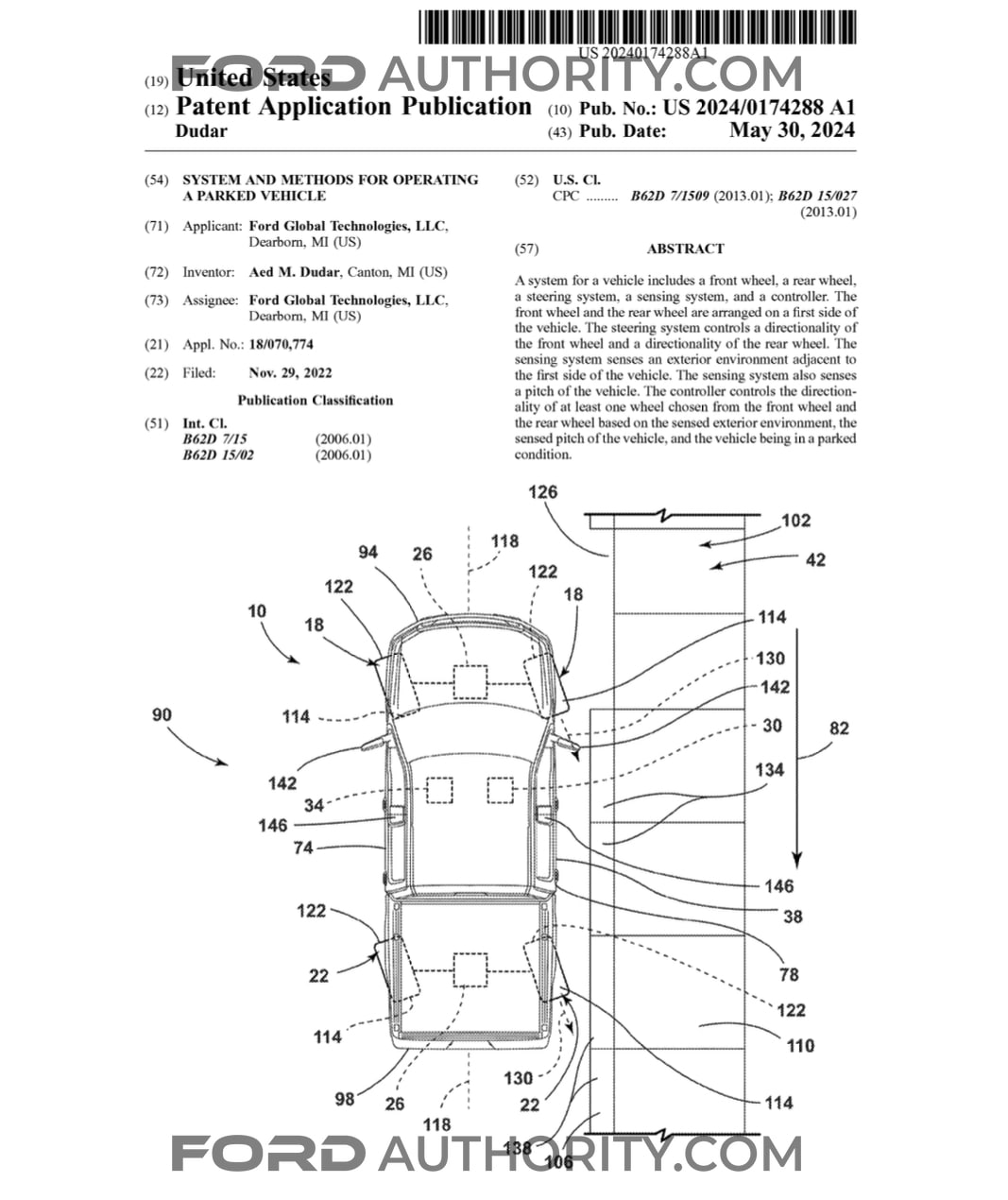 Ford Patent Filed For Four Wheel Steering Parking System