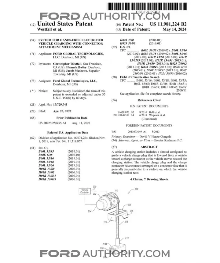 Ford Patent Hands-Free EV Charging