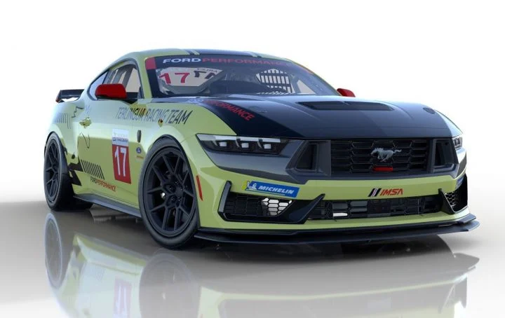 Rendering of the No. 17 Ford Mustang Dark Horse R, which will be driven by Ford CEO Jim Farley in the upcoming Mustang Challenge races at Laguna Seca.