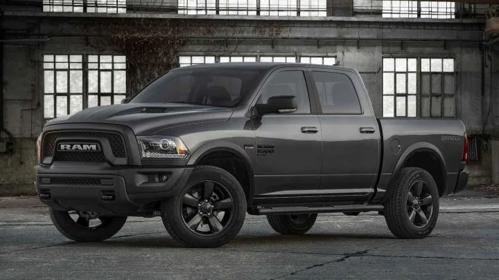 Photo showing the Ram 1500 from a front three-quarters angle. The Ford F-150 beat the Ram and others in a recent pickup comparison.