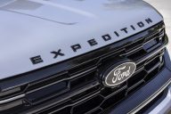 A photo showing the exterior of the 2025 Ford Expedition from a front three quarters angle.
