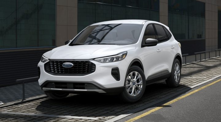 Image of the 2025 Ford Escape Active as viewed from a front three-quarters angle. There are a handful of unique grilles offered on the popular crossover.