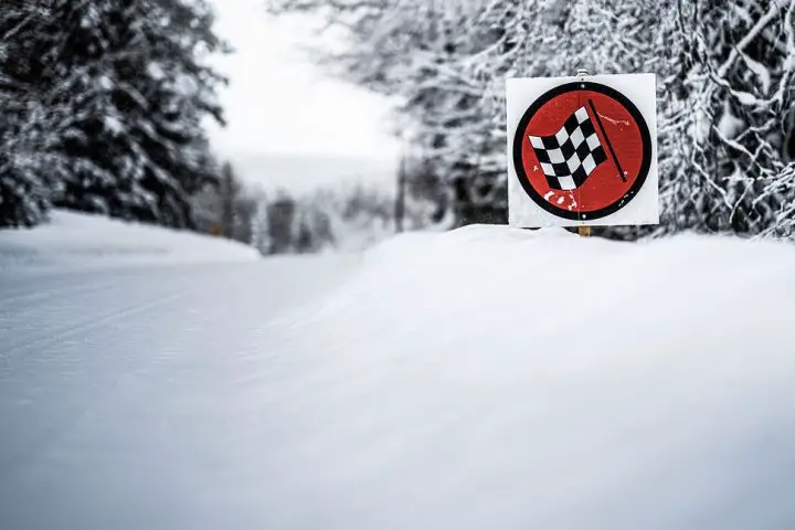 Photo showing the rally course in Sweden. M-Sport Ford will take on the challenging icy course on February 13th, 2025.