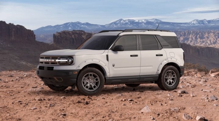 Photo of the 2024 Ford Bronco Sport featuring the Fender Flare Kit II. This kit is no longer available on the 2025 Ford Bronco Sport. 