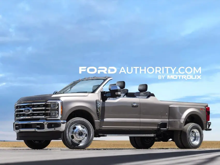 Ford Super Duty convertible front three quarters view