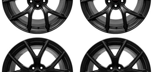 A photo showing the new 2018-2023 Ford Mustang Performance Pack Wheel Kit.
