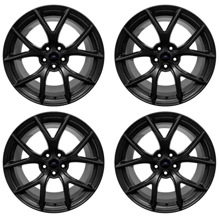 A photo showing the new 2018-2023 Ford Mustang Performance Pack Wheel Kit.