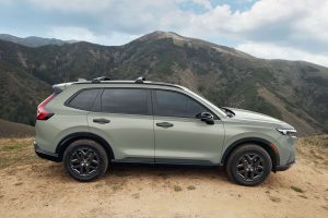 A photo showing the exterior of the 2026 Honda CR-V Trailsport from a side angle.