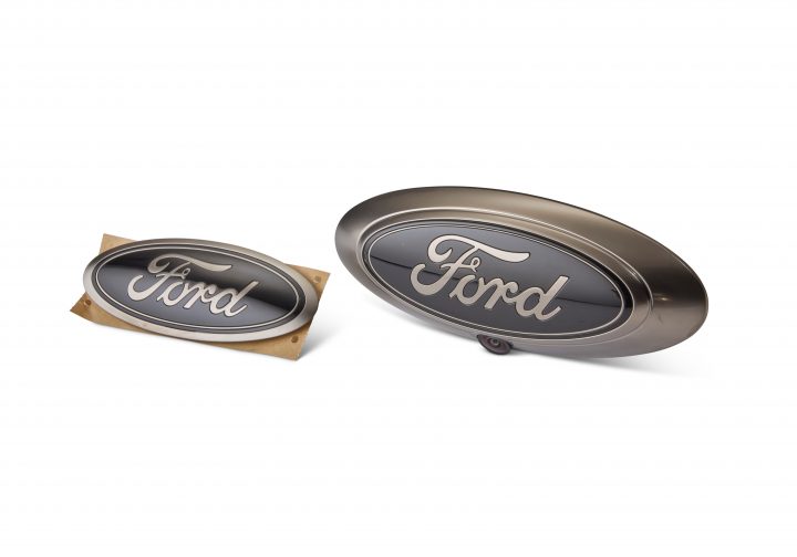 Product photo showing the Smoked Chrome Ford Ovals available for the 2022 through 2025 Ford Maverick. 