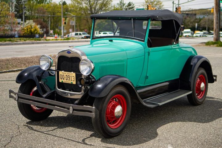 A front three quarters view of the 1928 Ford Model T. AI generated rumors suggest that a 2026 Ford Model T is on the way are completely untrue.