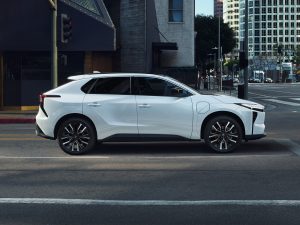 A photo showing the exterior of the 2026 Toyota bZ from a side angle.