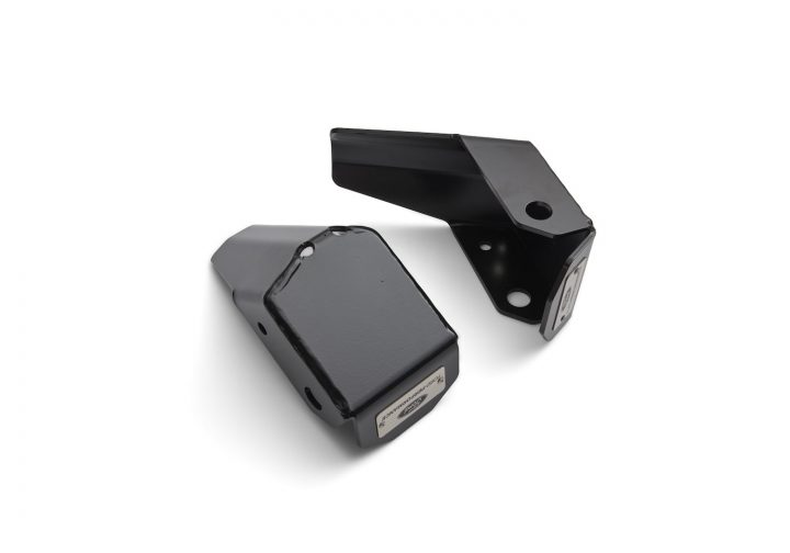 A photo showing the new Ford Bronco shock guard skid plate kit.