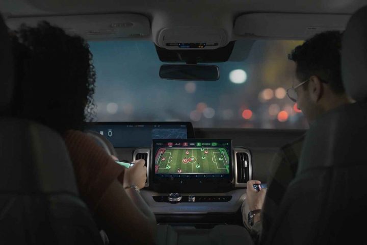 A photo showing the new Ford Digital Experience Arcade Sports Collection.