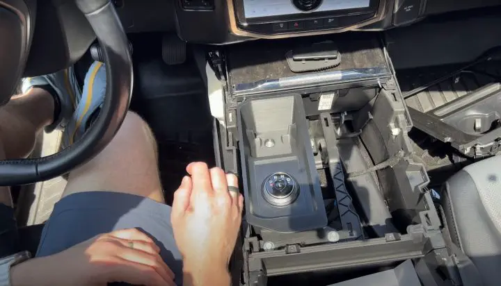 A photo showing the interior of a Ford F-150 Lightning from the driver's perspective.