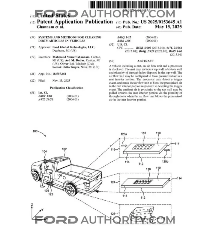 A Ford patent for a shoe cleaning system.,