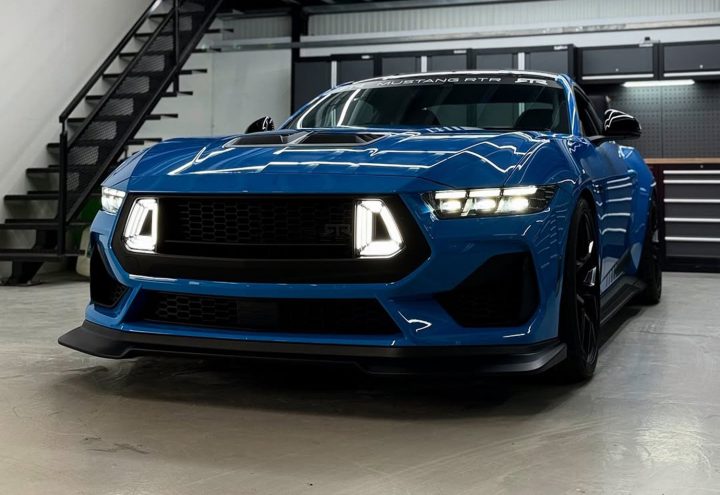 Photo of the Ford Mustang RTR Spec 2 handed over to 2024 Formula Drift champion James Deane. The vehicle was a gift from Ford Performance.