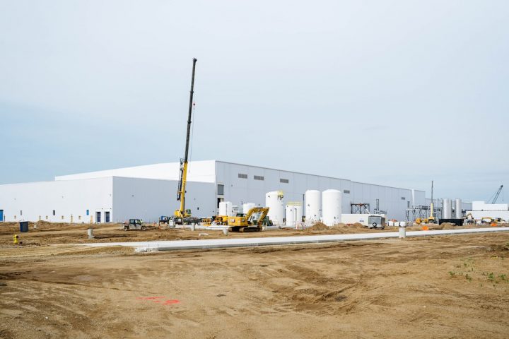 A photo showing the exterior of Ford BlueOval Battery Park Michigan.