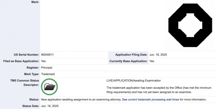 A Ford trademark filing for the Gridrack logo.
