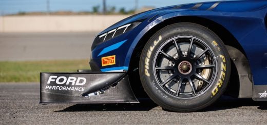 Ford Super Mustang Mach-E front driver side tire, official press photo.
