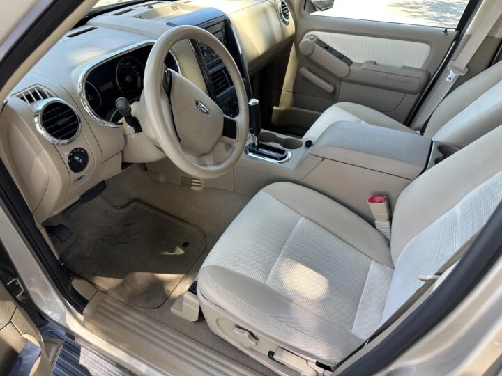 A photo showing the exterior of a 2007 Ford Explorer XLT from a rear three quarters angle.