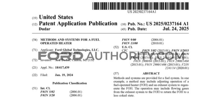 A Ford patent filing for a fuel operated heater.
