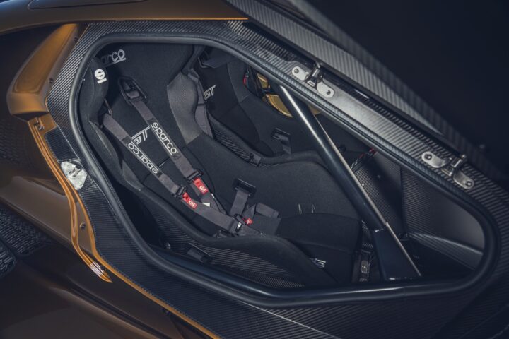 Photo showing the interior of the Ford GT MK IV, which features numerous advanced upgrades compared to its GT race car predecessor.