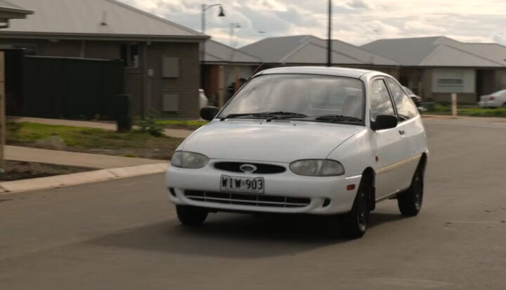 Video still of the 1999 Ford Festiva undergoing a test drive. It needed some work, but it's as clean as it can get for now. 