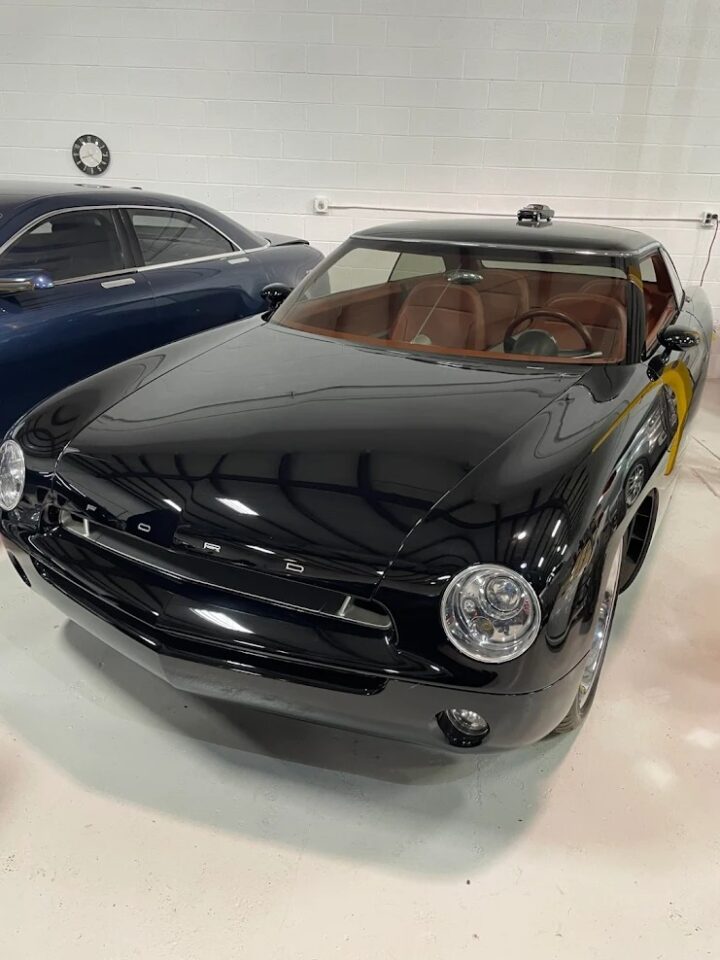 Photo of the 2001 Ford Forty Nine concept in the U.S. Heritage fleet, a callback to the 1949 Ford coupe.
